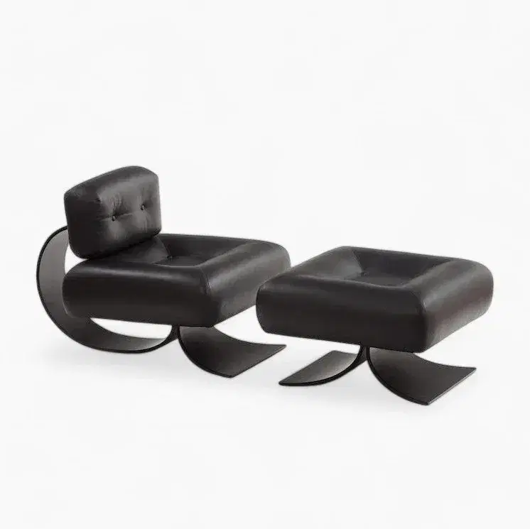 Alta Lounge Chair with Ottoman Replica