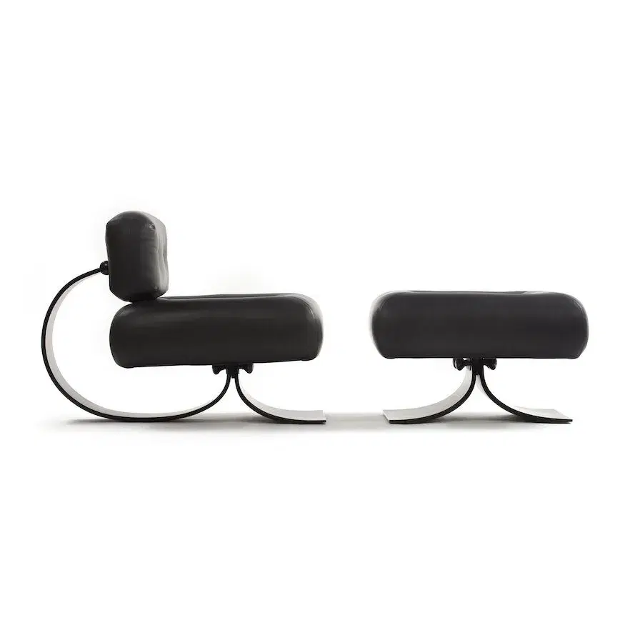 Alta Lounge Chair with Ottoman Replica - View 2