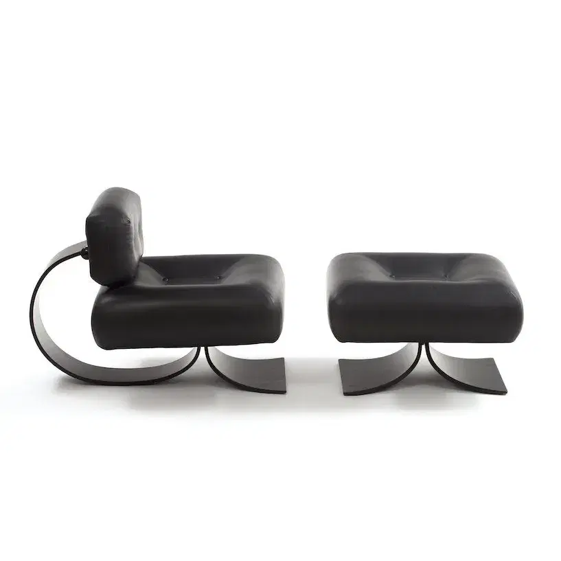Alta Lounge Chair with Ottoman Replica - View 3