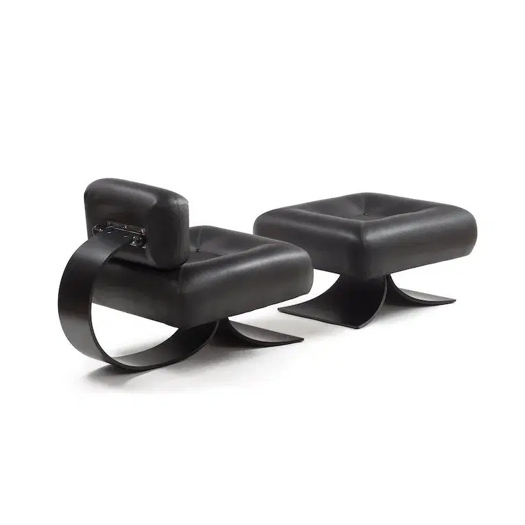 Alta Lounge Chair with Ottoman Replica - View 5
