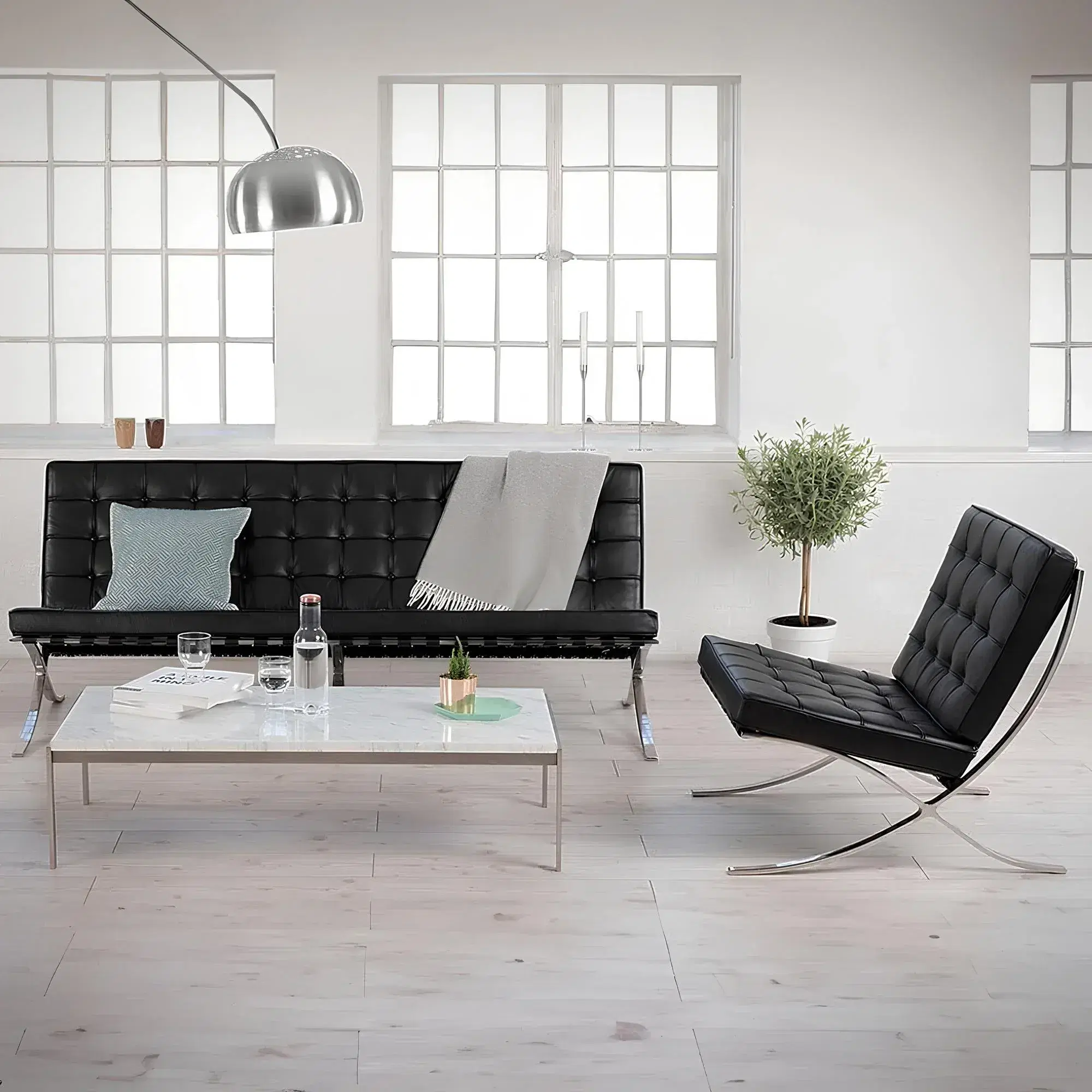 Barcelona Chair 2 Seaters Replica