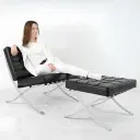 Barcelona Chair with Stool (Premier Version) Replica - View 2