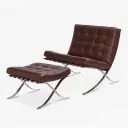 Barcelona Chair with Stool (Premier Version) Replica - View 26