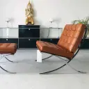Barcelona Chair with Stool Replica - View 41