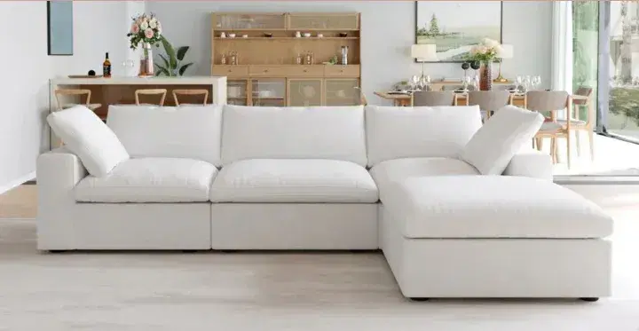 Sohnne sectional sofa in a bright living room