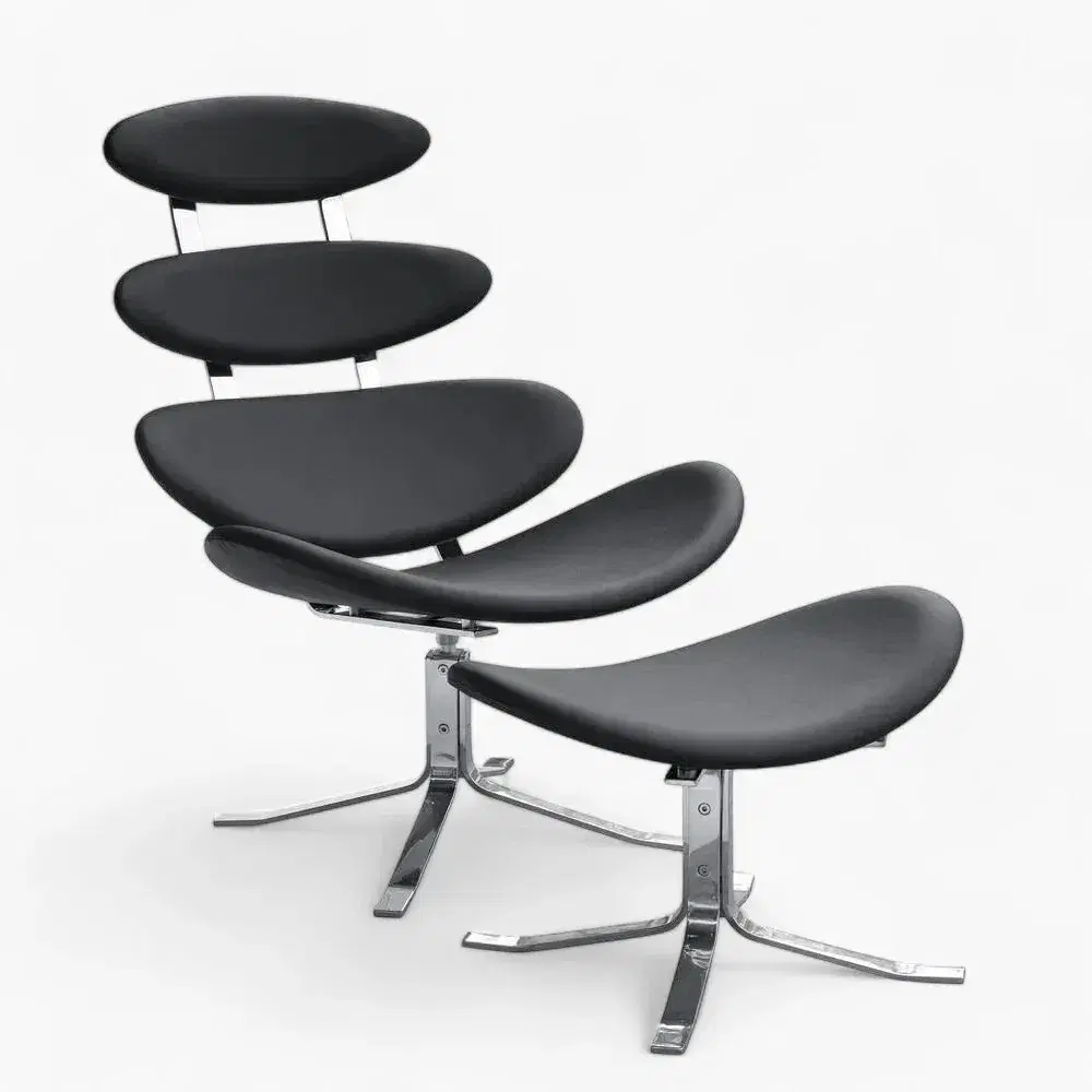 Corona Chair with Ottoman Replica