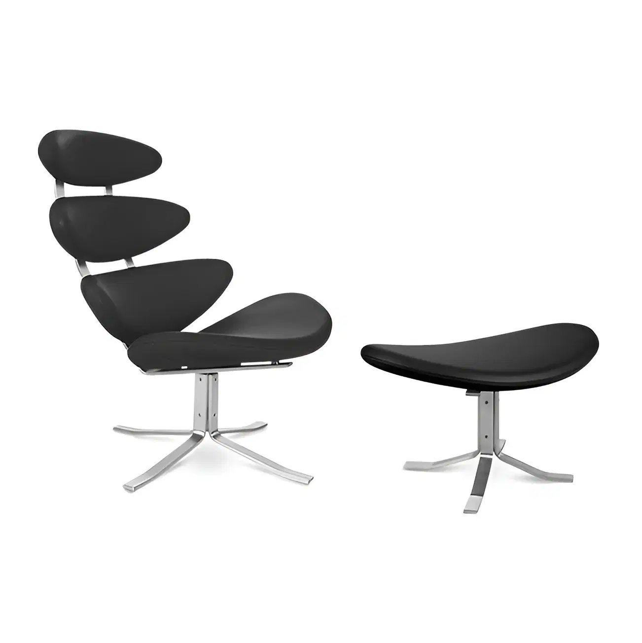 Corona Chair with Ottoman Replica - View 2
