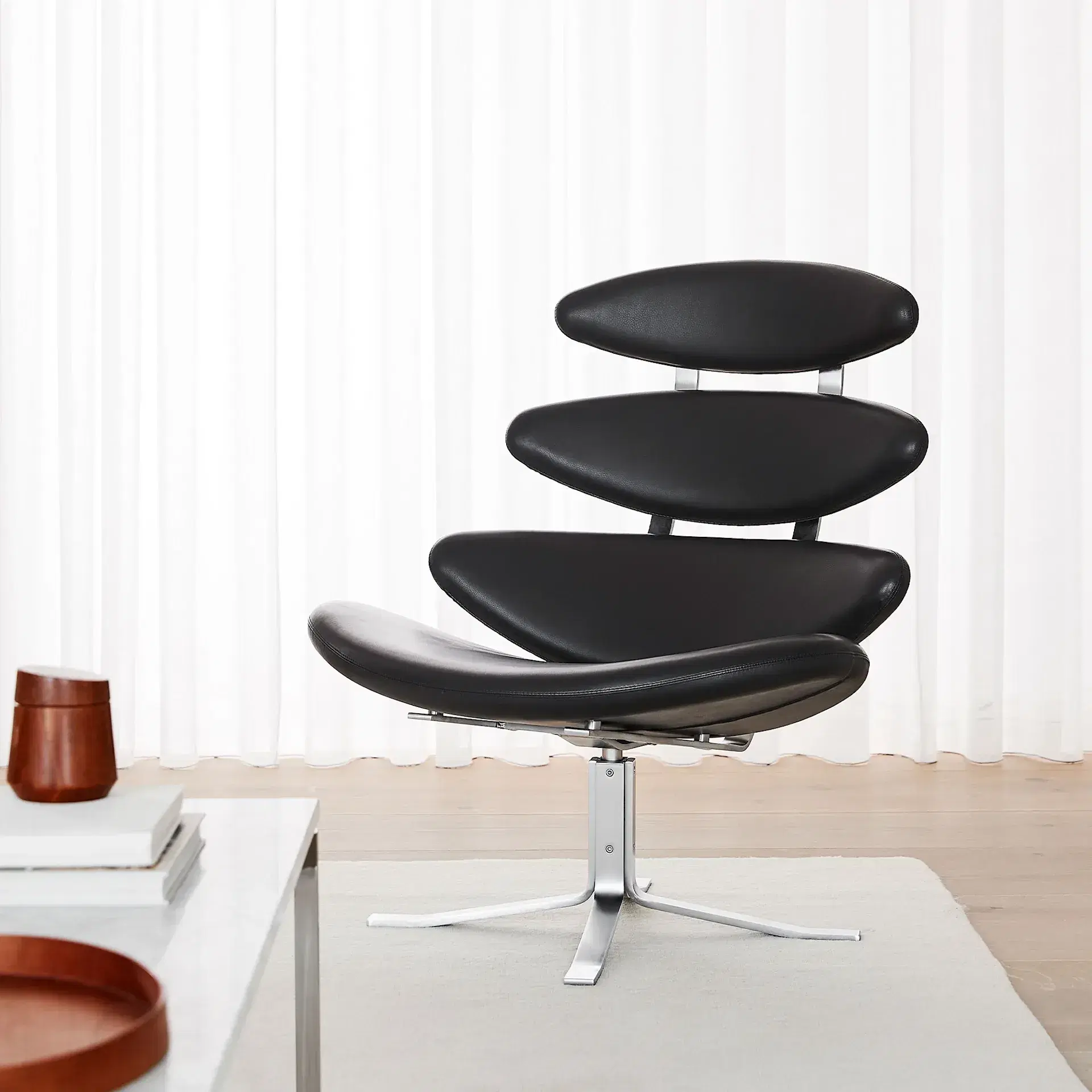 Corona Chair with Ottoman Replica - View 8