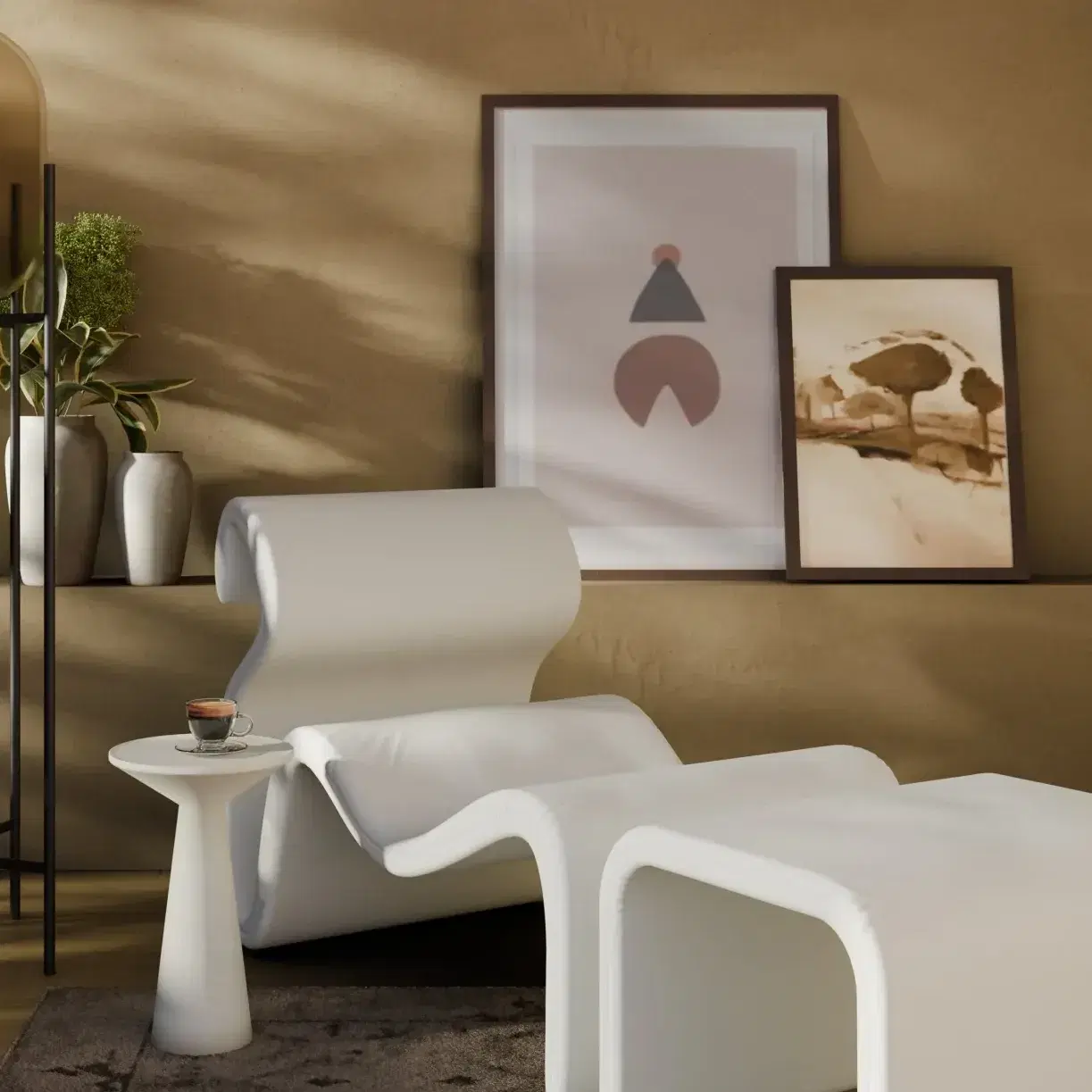 Etcetera Lounge Chair with Ottoman Replica - View 2