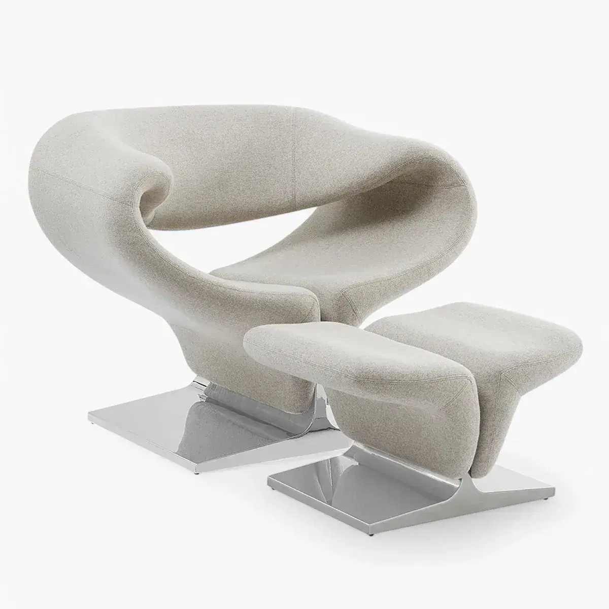 Ribbon Chair & Ottoman Replica