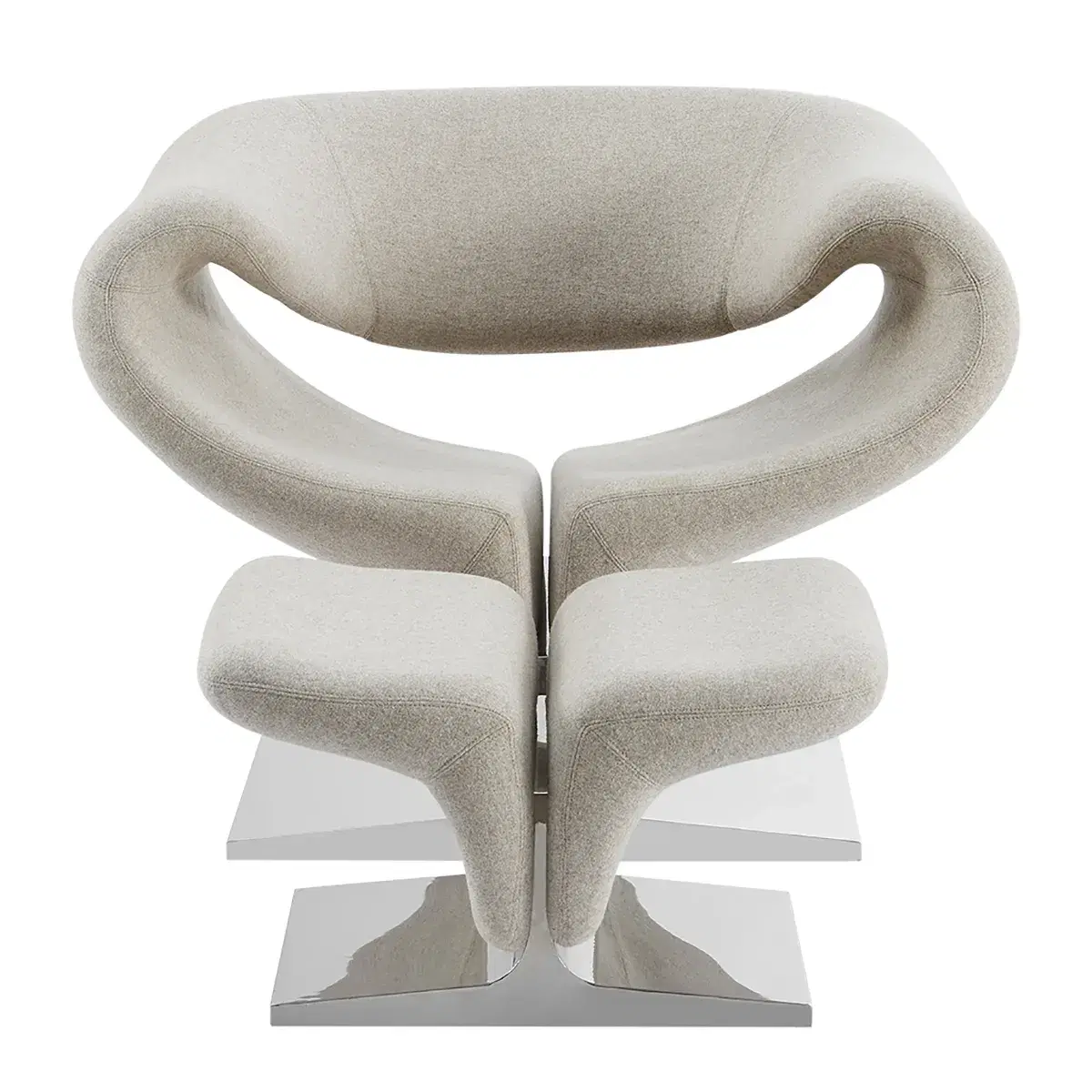 Ribbon Chair & Ottoman Replica - View 2