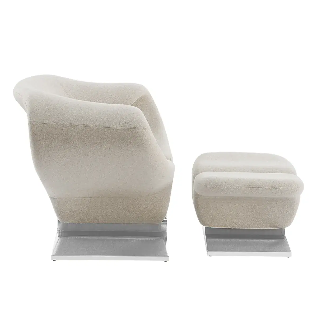 Ribbon Chair & Ottoman Replica - View 3