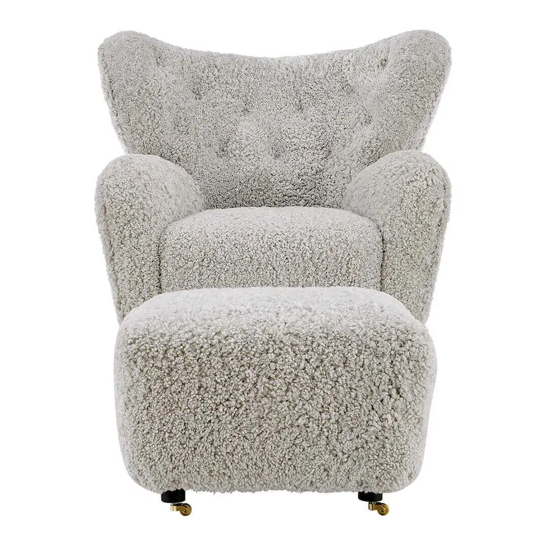 The Tired Man Lounge Chair and Ottoman - View 3