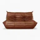 Ducaroy Loveseat Fiber Leather Two Seater Replica - View 1