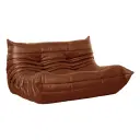 Ducaroy Loveseat Fiber Leather Two Seater Replica - View 2