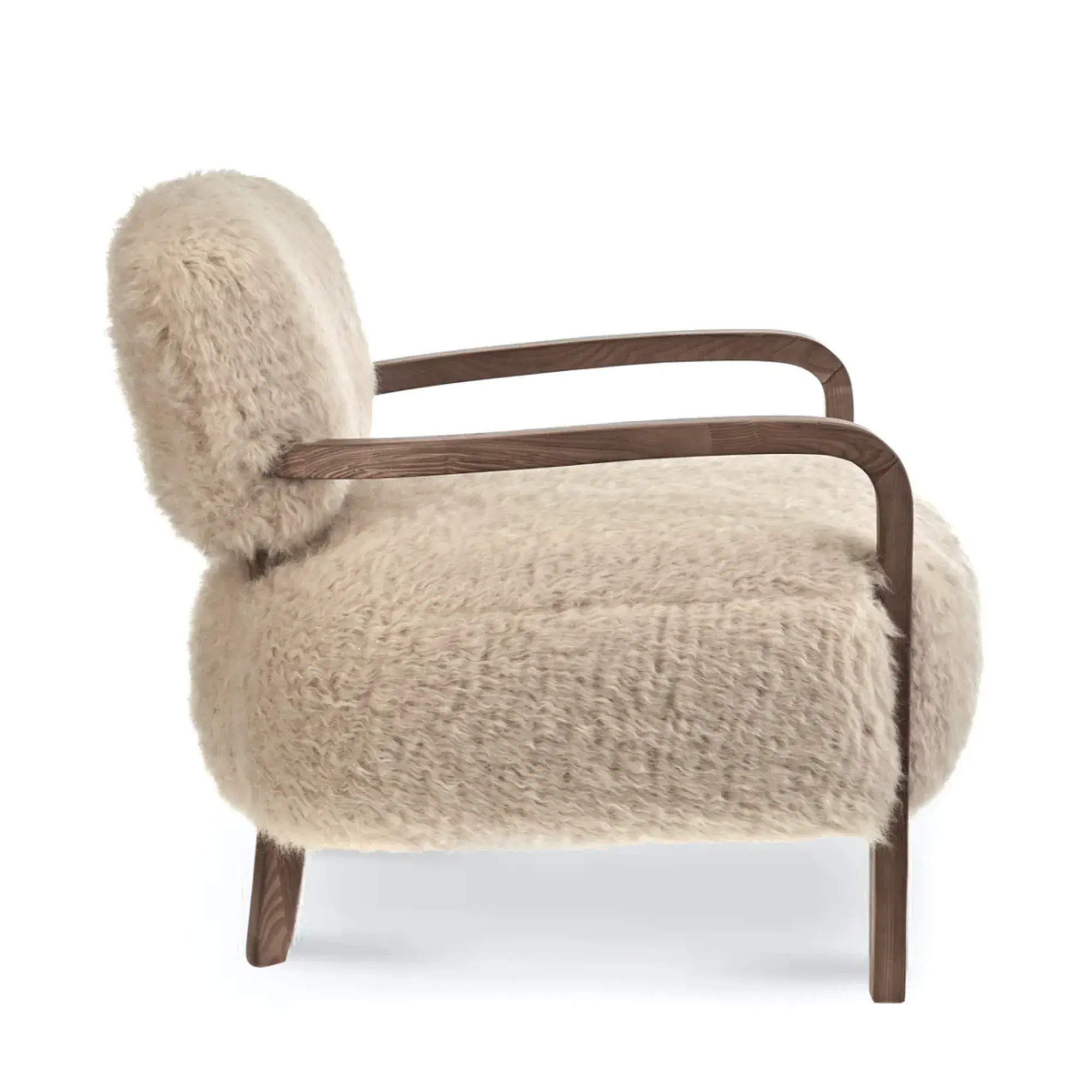 Yeti Sheepskin Armchair and Ottoman Replica - View 4