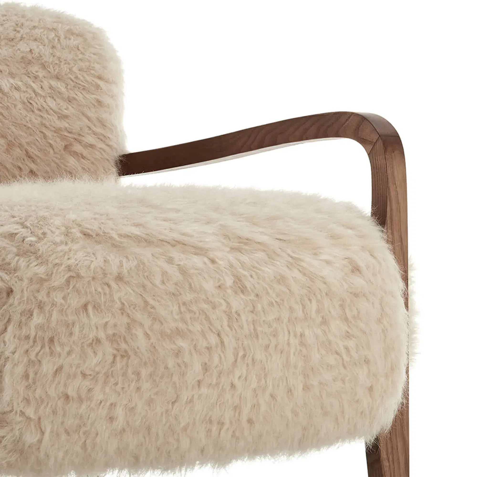 Yeti Sheepskin Armchair and Ottoman Replica - View 6