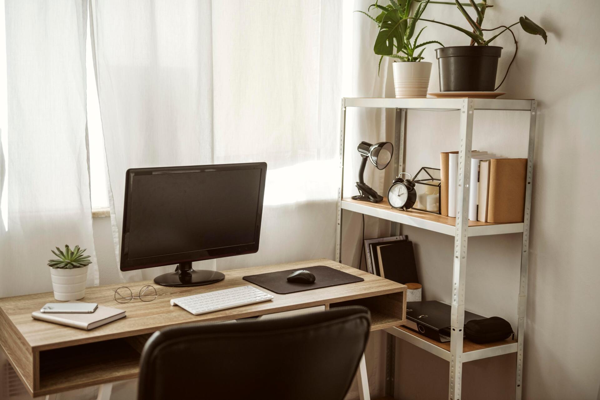 good exposure and curtains for brightness control and maximum comfort and productivity
