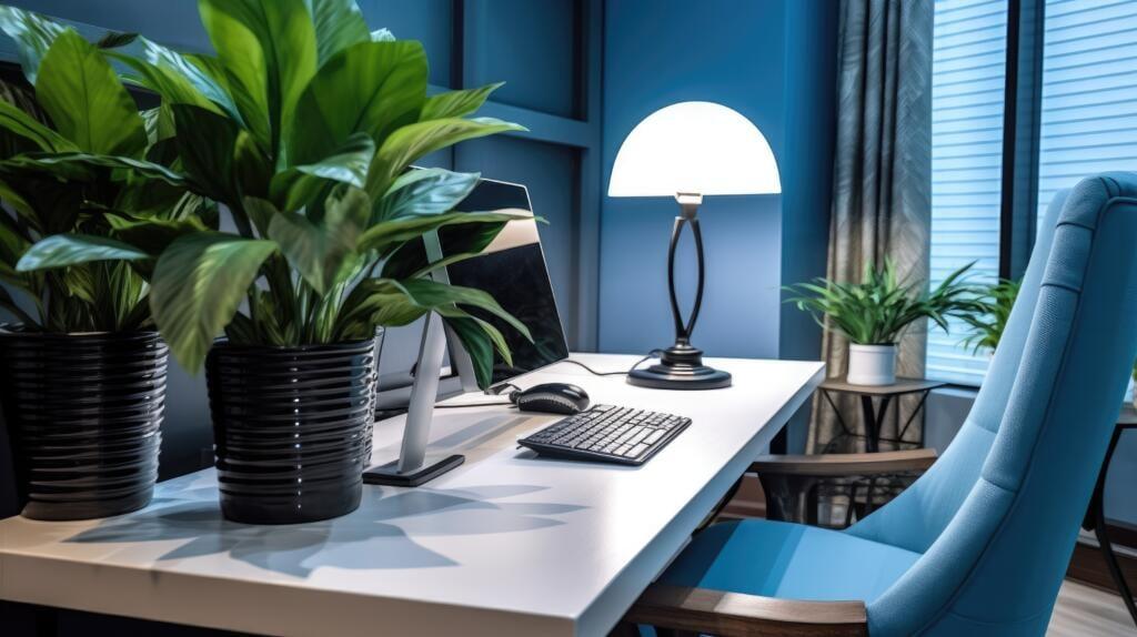 corporate office layout_adjustable task lamps